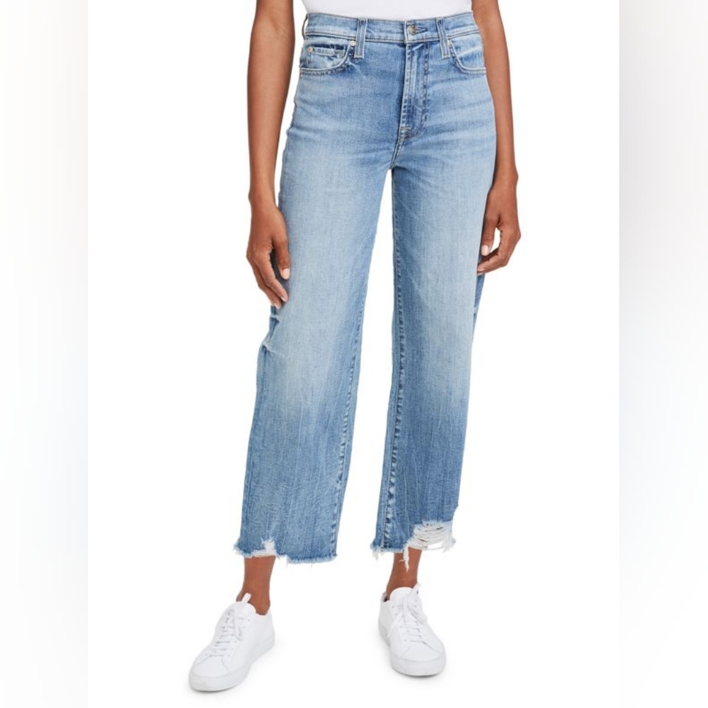 7 For All Mankind  Women's (Cropped Alexa) Distressed Jeans.